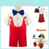 Nowość Kostium Cosplay Pinokio dla Chłopców Trzyczęściowy Zestaw na Występ Przebranie
