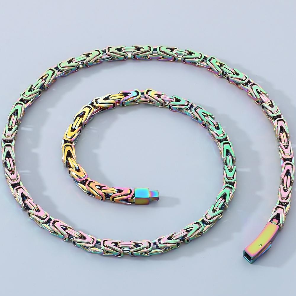 

50-65 см 6 мм цепочка ожерелье чокер для мужчин роскошный золотой цвет нержавеющая сталь мужские ожерелья лучшие друзья мальчики день рождения ювелирные изделия подарки 65CM разноцветный