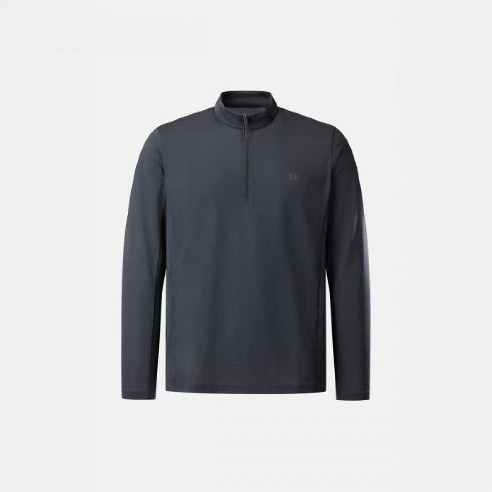 Kolon SporT Men S baSic Long Sleeve Zip Up T ShirT jwTbm25261cha charcoal/95