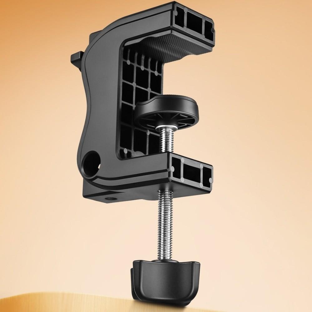 Adjustable Height Telescopic Phone Stand With Fill Light Clamp Type Phone Holder  Live Learning