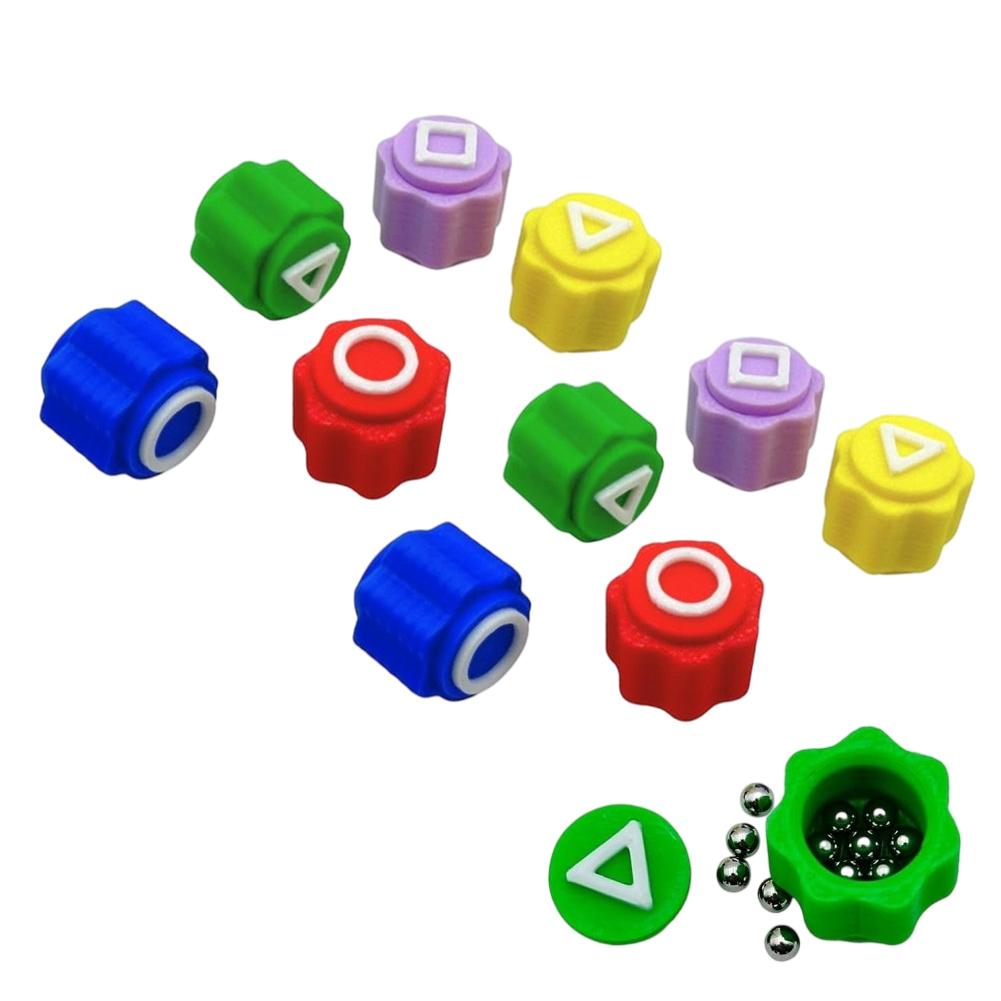 Korean Traditional Play Board Game Gonggi Korean Stones Set Stone Catching Toy with Steel Beads Hand Eye Coordination Training