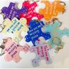 "You Are My Missing Piece" Acrylic Puzzle Text Keychain Multicolour  Versatile   Woman