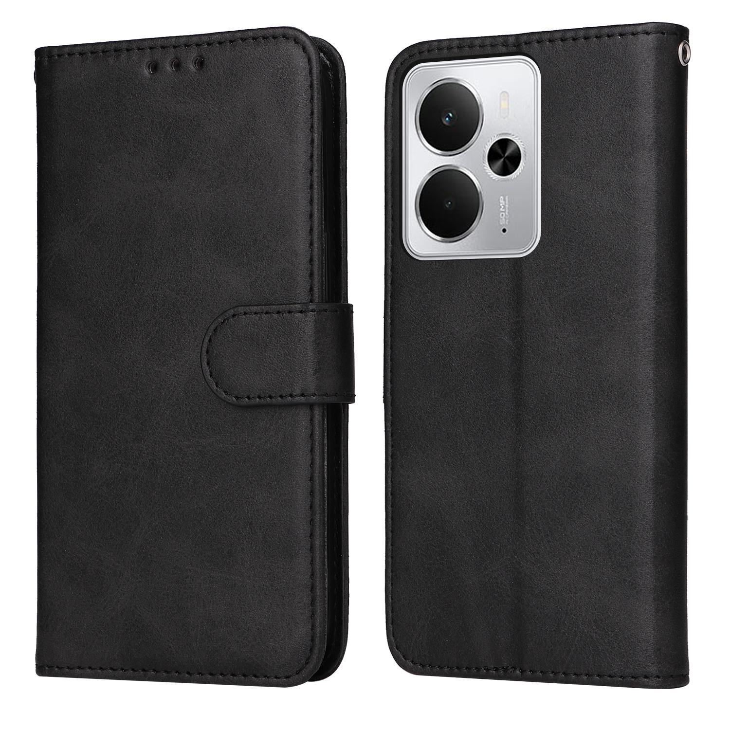 

Для Realme 14 5G Чохол-гаманець зі штучної шкіри Книжка Відкидний чохол для телефону Black