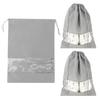 3Pcs NonWoven Fabric Shoes Storage Bag Travel Dust Proof Shoe Bag for Household Storage(M Size