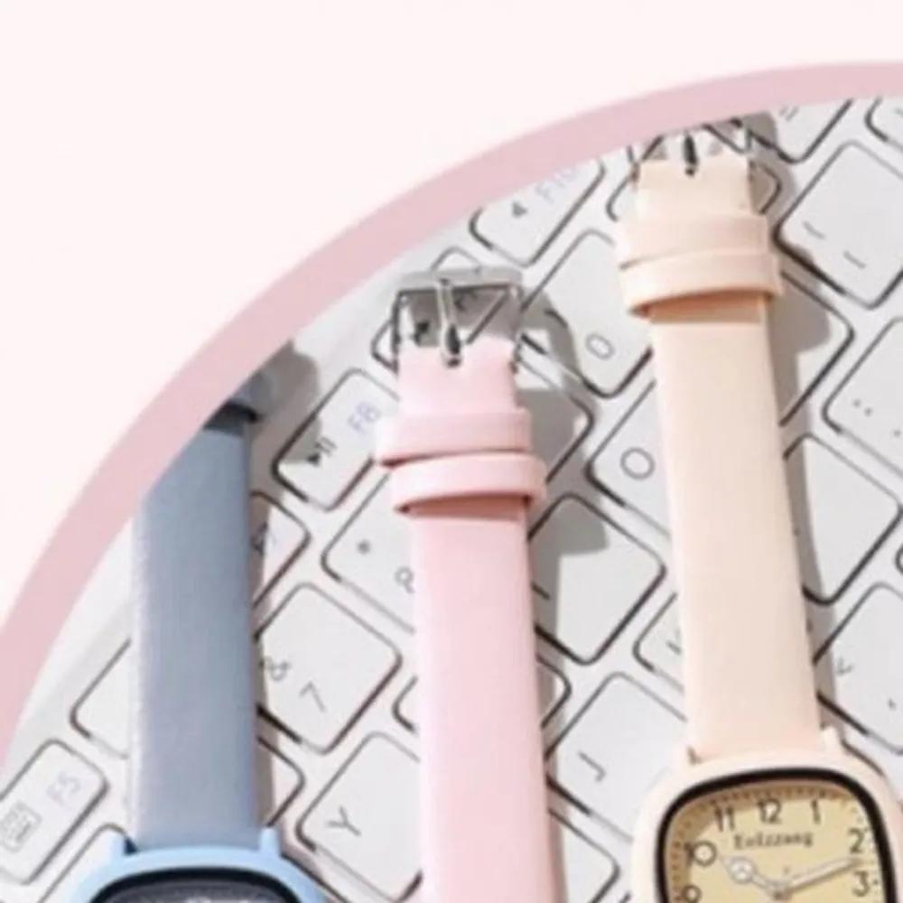 Square Women's Wristwatch Silicone Band Fashion Student Couple Daily Watch