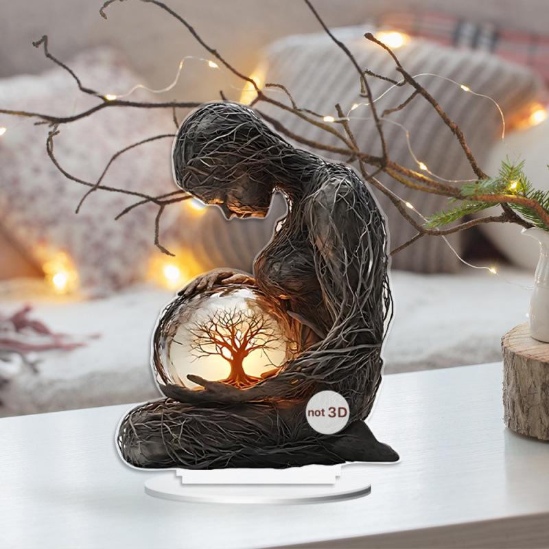 Mutterliebe Lebensbaum Acryl Schreibtischornament - Perfektes Muttertagsgeschenk