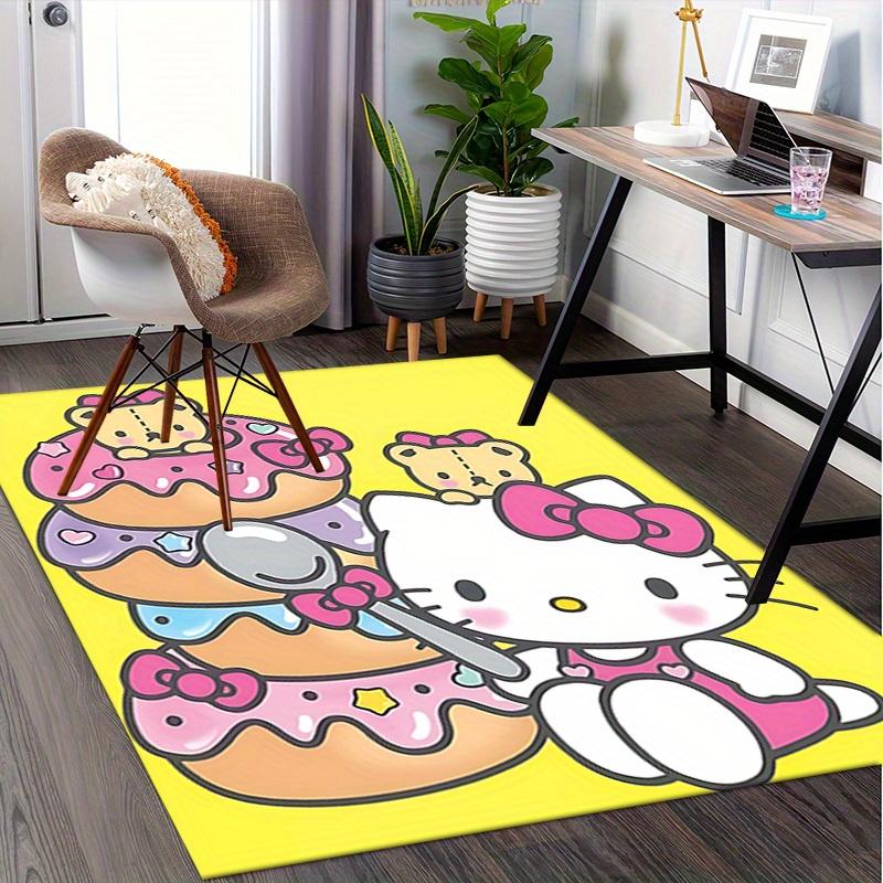 

Office Rug Hello Kitty, Donuts Anti-Slip Rug, Machine Washable for Living Room, Bedroom, Office, Multiple Sizes, Bedroom Mat, Decorative Mat, Durable 60cm by 90cm
