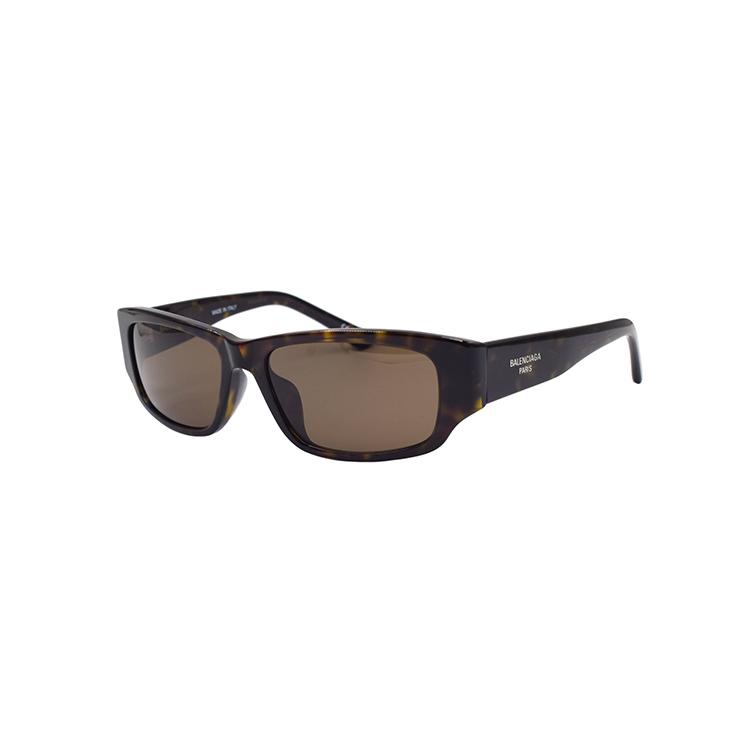 Balenciaga New Logo Series Narrow Shape Rectangle Sunglasses Unisex Sunglasses Tortoise BB0368SK-002