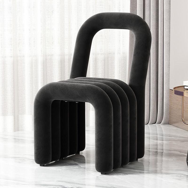 Simple Home Dopamine Dining Chair: Stylish Leisure Backrest and Creative Makeup Stool
