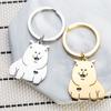 Capybara Stainless Steel Keychain Cute Funny Couple Pendant Stylish Daily Bag Charm Practical Valentine's Day Gift for Friends Kids