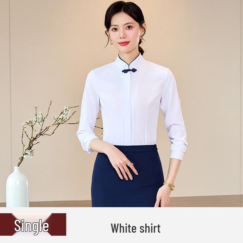 Women s Autumn Receptionist Professional Suit Set - Chinese Style Workwear Uniform XXL