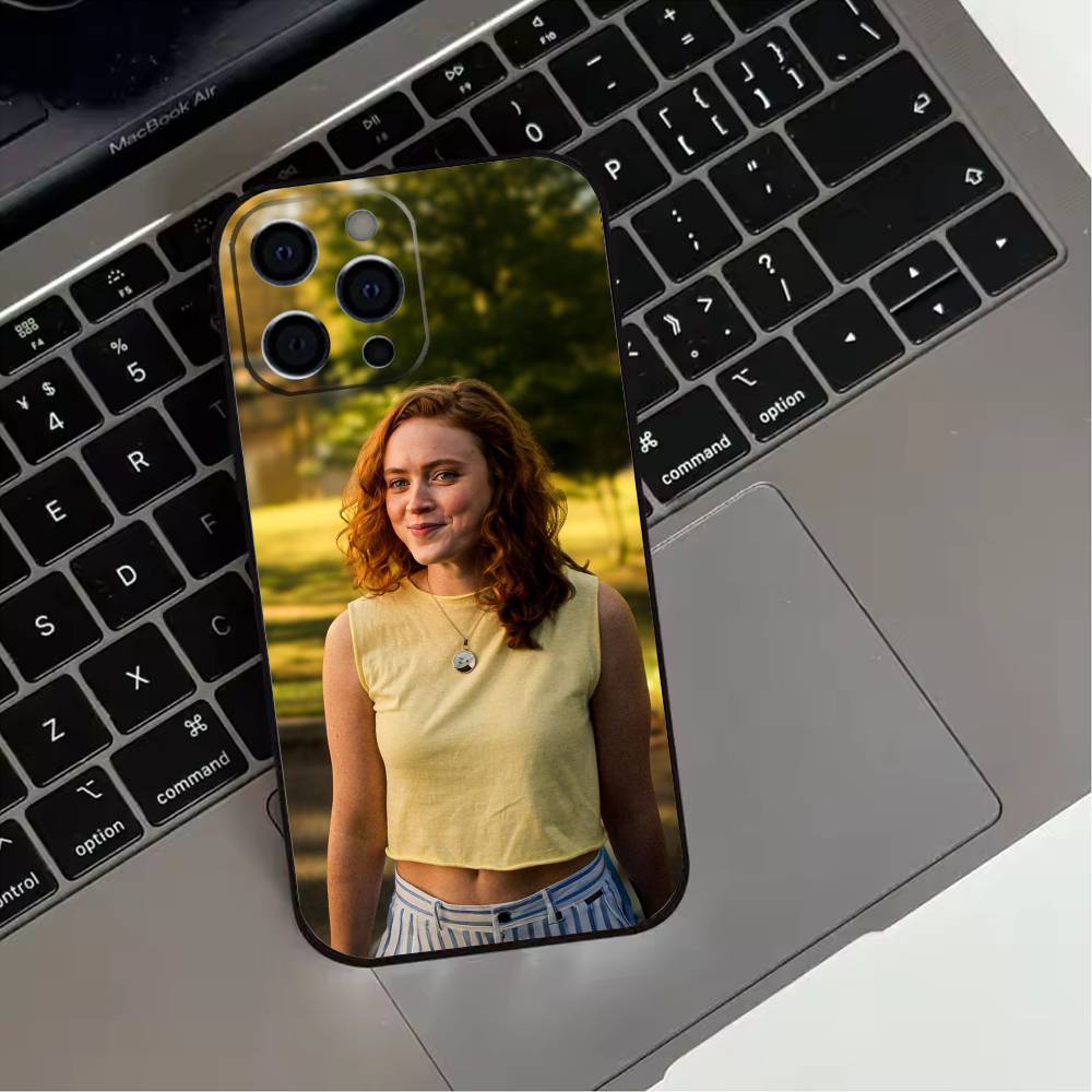 A-Actress S-Sadie Sink Phone Case For iPhone 17,16,15,14,13,12,11 Plus,Pro Max,XS,Soft Silicone Black Cover