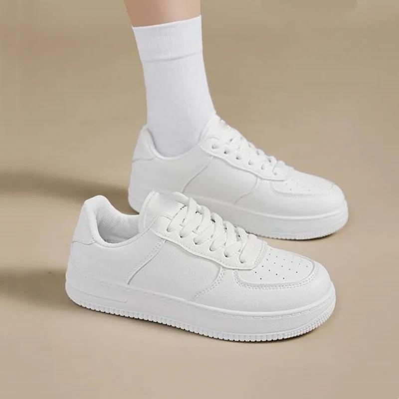 Fashion New Style Breathable Elegant Flat Shoes for Women Spring/Autumn Round Head Thick Bottom Anti Slip Casual Sports Shoes
