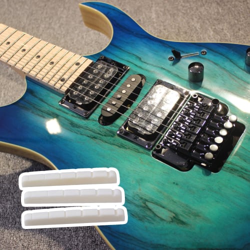 Yibuy 3-Pack White Guitar Bone Nuts, 42x3.5 X4.5mm, for 6-String Electric Guitars