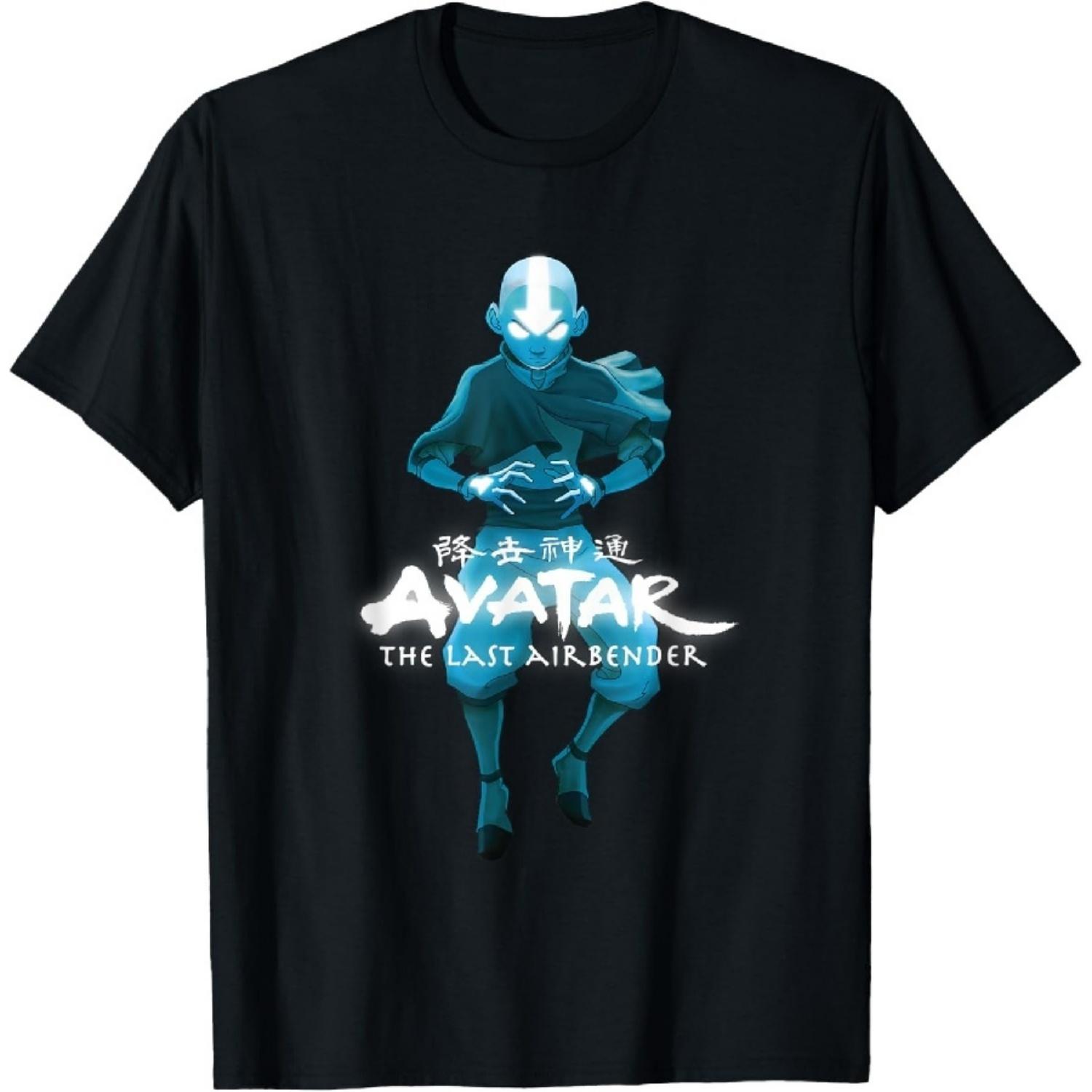 Синяя монохромная футболка Аанг Последний маг воздуха S