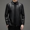 Genuine Leather Jacket for Men, Sheepskin, Middle-aged and Elderly Leather Jacket, Large Size Middle-aged Jacket