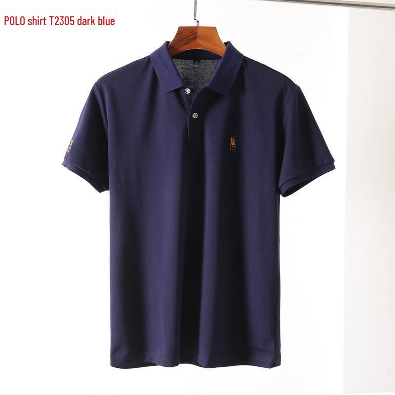 Ανδρικό Πικέ Βαμβακερό Πλεκτό Πόλο, Κοντομάνικο με Κεντητό γιακά που ανασηκώνεται, Casual Καλοκαιρινό T-Shirt (T2305)