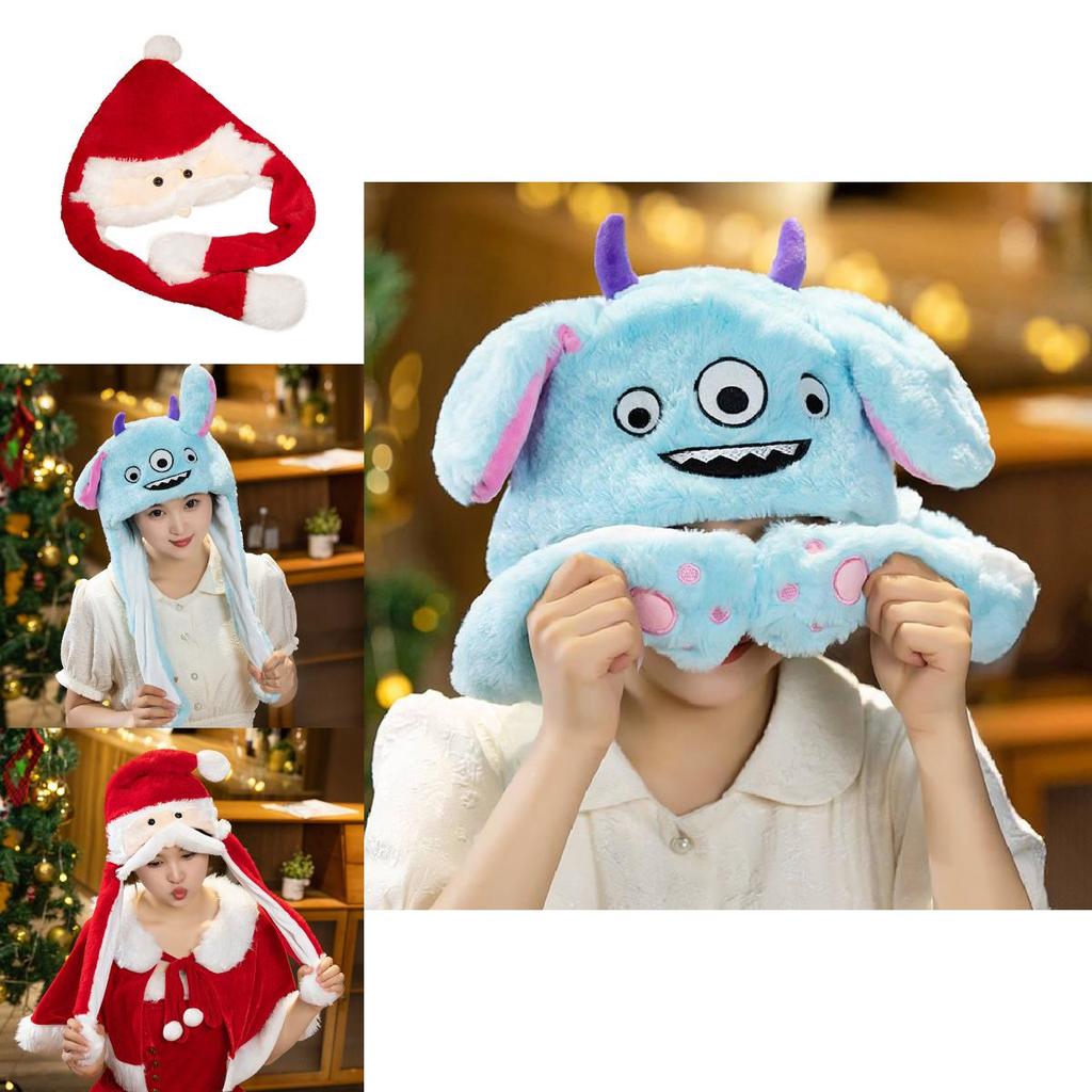 Whimsical Christmas Santa Monster Hat With Fun Inflatable Design For Festive Holiday Atmosphere