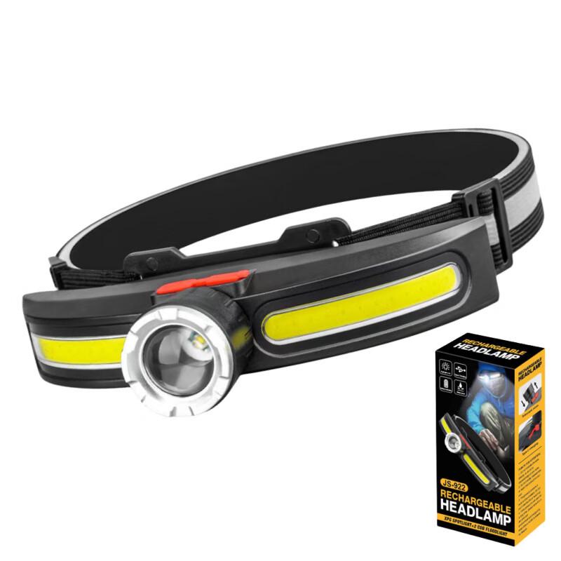 Outdoor Rechargeable LED Headlamp with Solar Charging