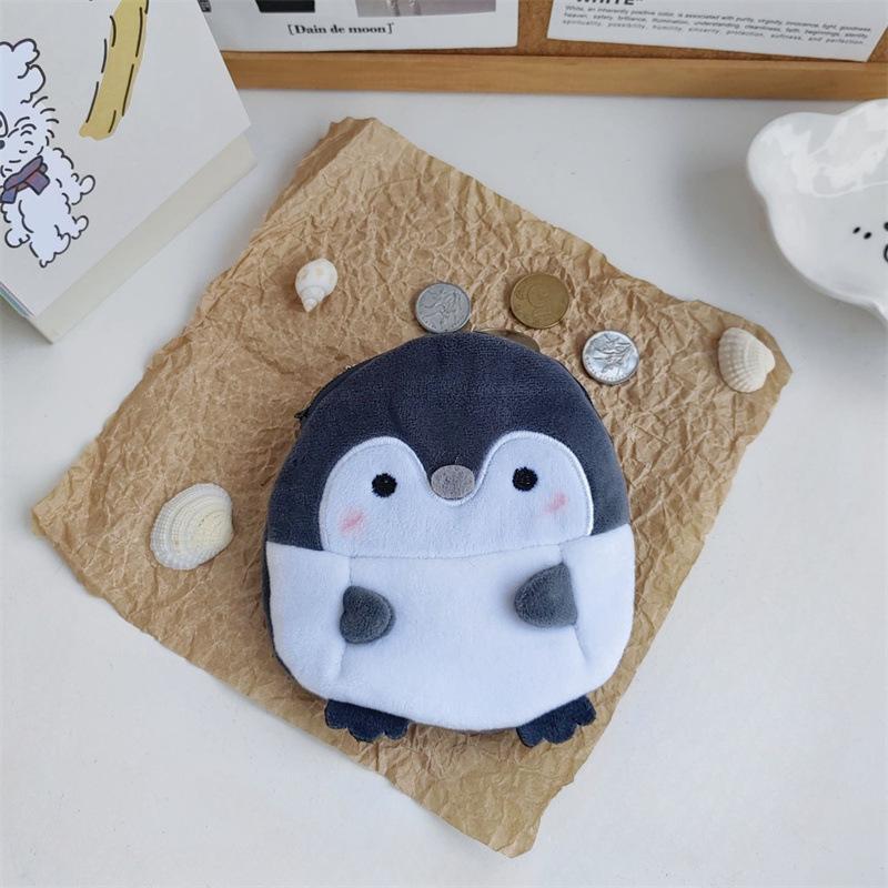 Cute Drag Penguin Plush Animal Bag Keychain Pendant Coin Wallet Car Key Plush Pendant