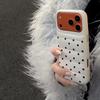 Korean fashion down jacket with black and white polka dots suitable for iPhone 17 17 Pro 17Promax 16 15 14 13 Promax back cover