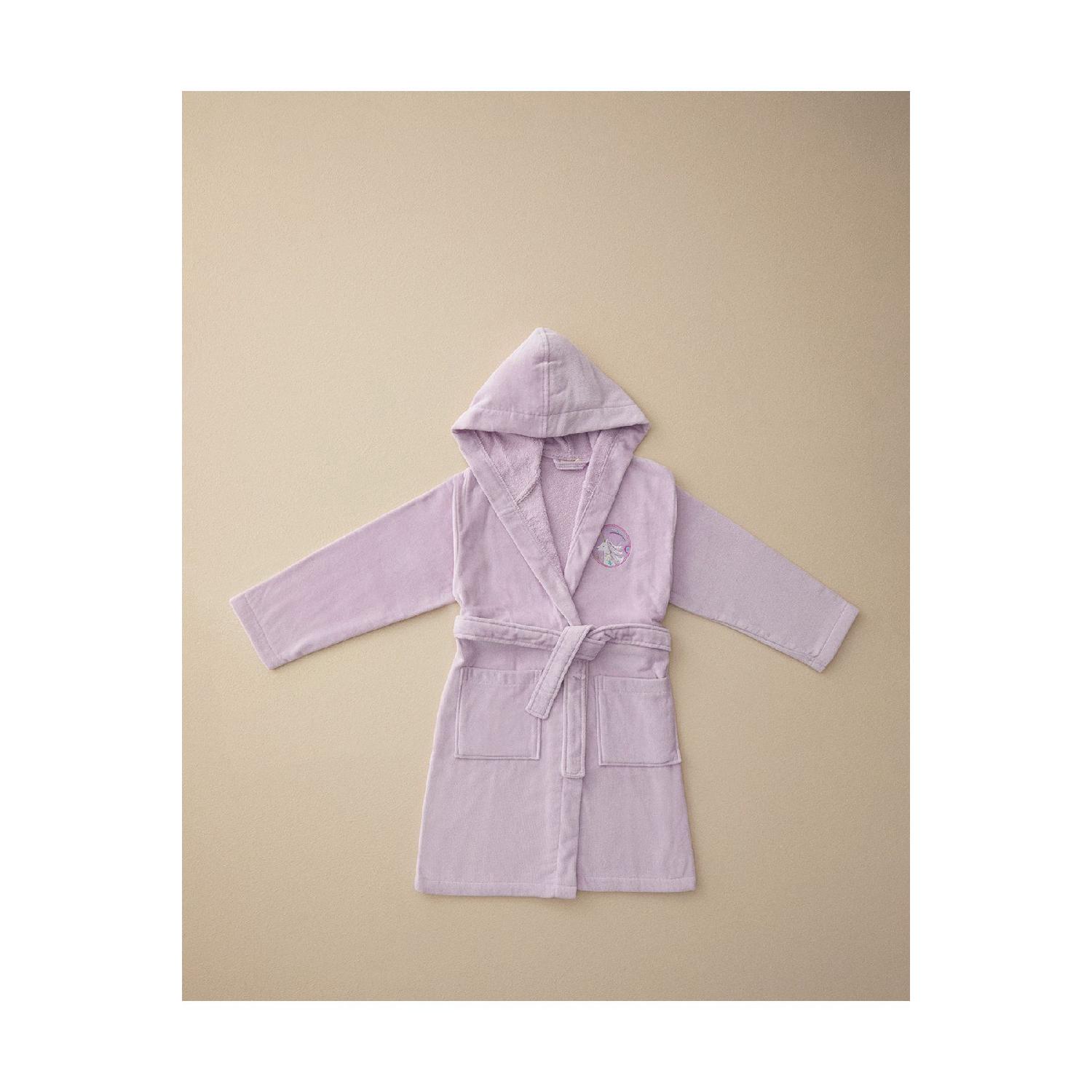 

Unicorn Velvet 100% Cotton Children s Bathrobe Lilac