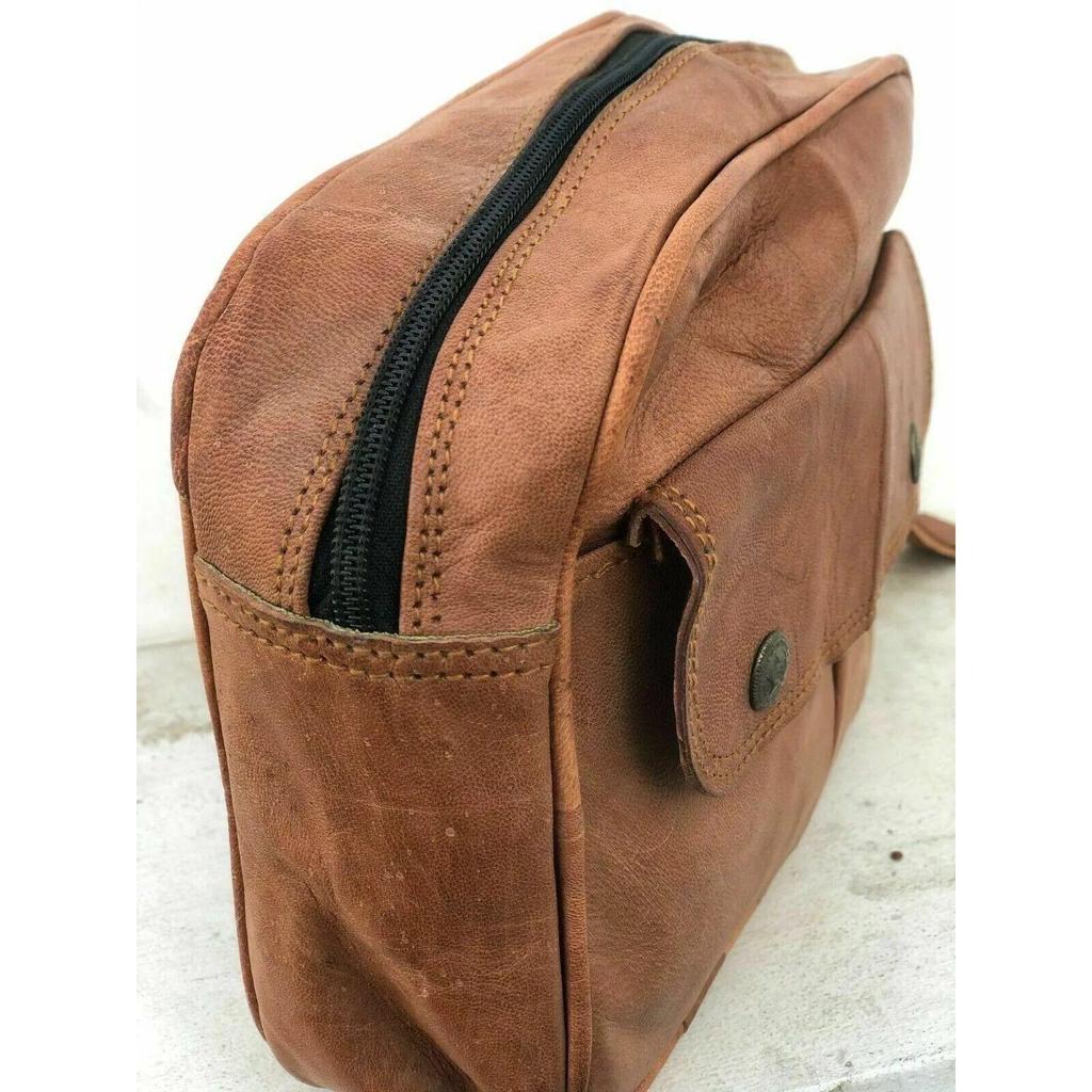 Leather Travel Toiletry Bag Shaving Dopp Kit Shaving Case Men's BAG