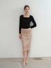 Antome Elin Layered Skirt (Rose Beige)