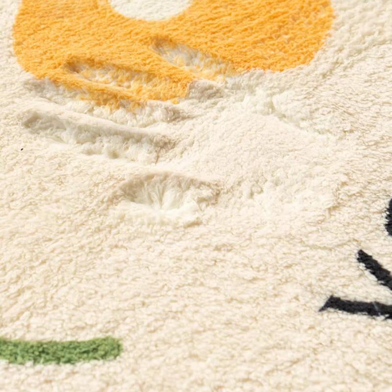 Flower Pattern Bedroom Decor Carpet Thick Plush Carpets for Living Room Fluffy Soft Bedside Floor Mat Simple Style Cloakroom Rug