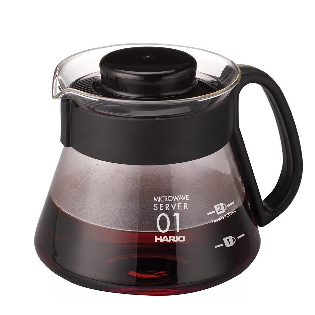 HARIO V60 Range Server 360ml For Cups Black Coffee Server Heat Resistant Glass Made In Japan 1~3 XVD-36B