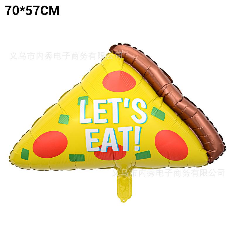 Chocolate Donut Balloon Birthday Burger Fries Pizza Balloon Hot Dog Party Aluminum Film Balloon Decoration