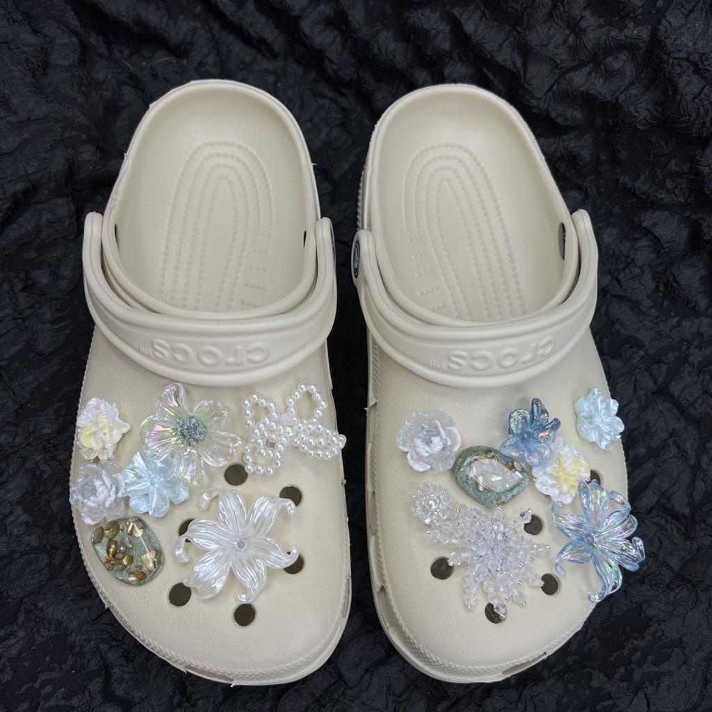 Decorațiune pantof peșteră, Floare pantof, Cataramă pantof, Decorațiune superioară floare, Detașabilă, Cataramă pantof DIY, Accesorii noi