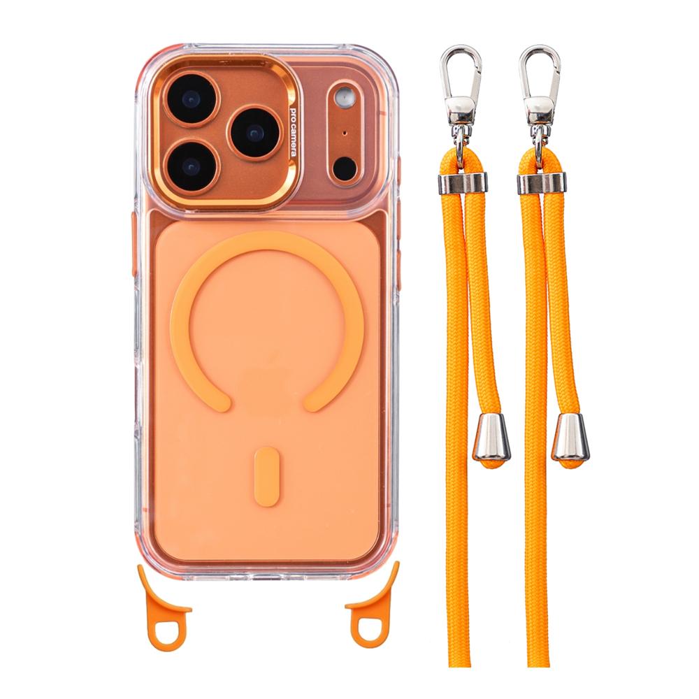

Magnetic Strap Magnetic Case For iPhone 16 15 14 11 12 13 Pro Max Plus For Magsafe Transparent Crossbody Neck Lanyard Soft Cover iPhone 11