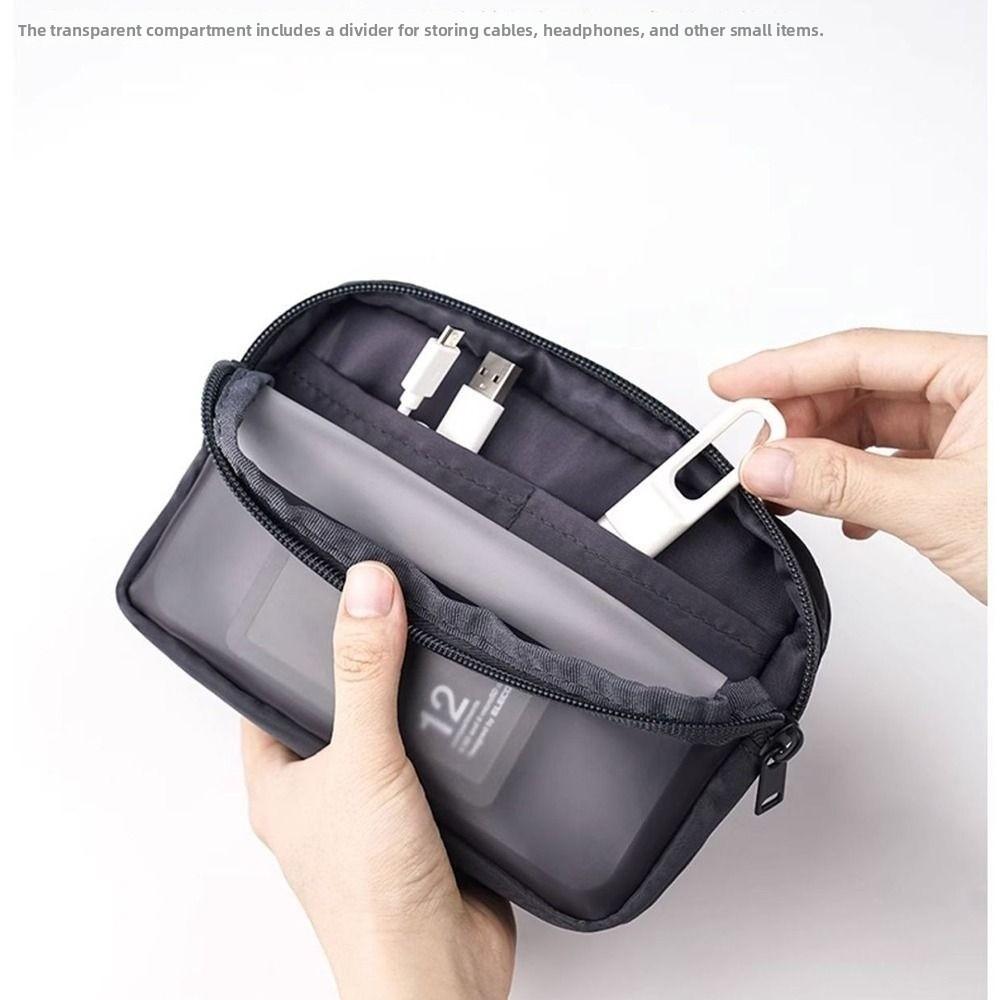 Waterproof Charger Cable Organizer 1/2/3 Compartment Digital Accessories Case Cosmetic Storage