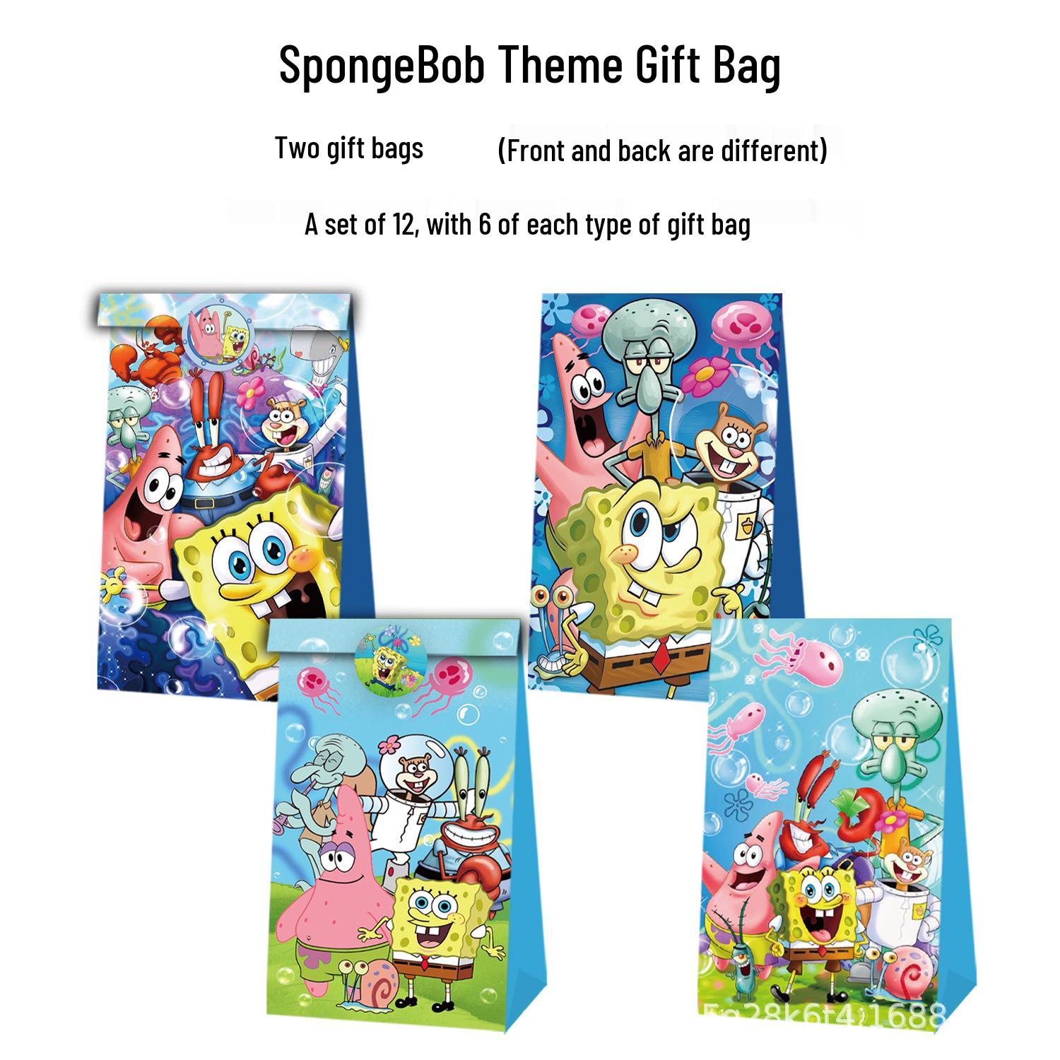 SpongeBob Birthday Party Kraft Paper Gift & Candy Bags