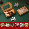 30 Pieces Kraft Bakery Box with Clear Window Bakery Candy Box Pastry Box for Pastry Biscuit Macaron Pie Candy Donuts