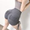 Summer Fashion High Waist Lace Up Sports Shorts Women's Hip Lift Tight Elastic Pocket Yoga Fitness Shorts