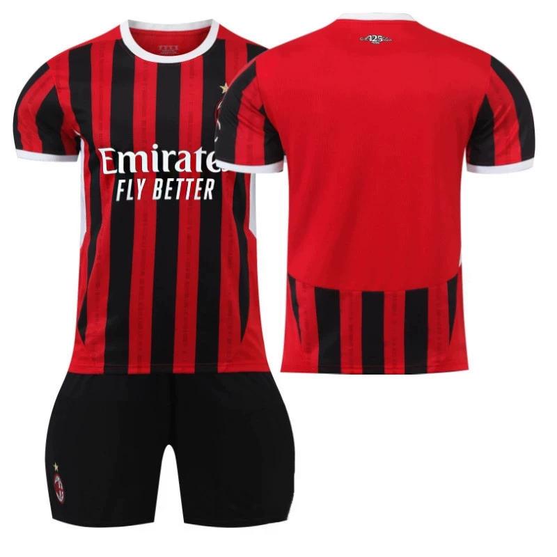 Домашняя однотонная фанатская футболка AC Milan 24/25 S