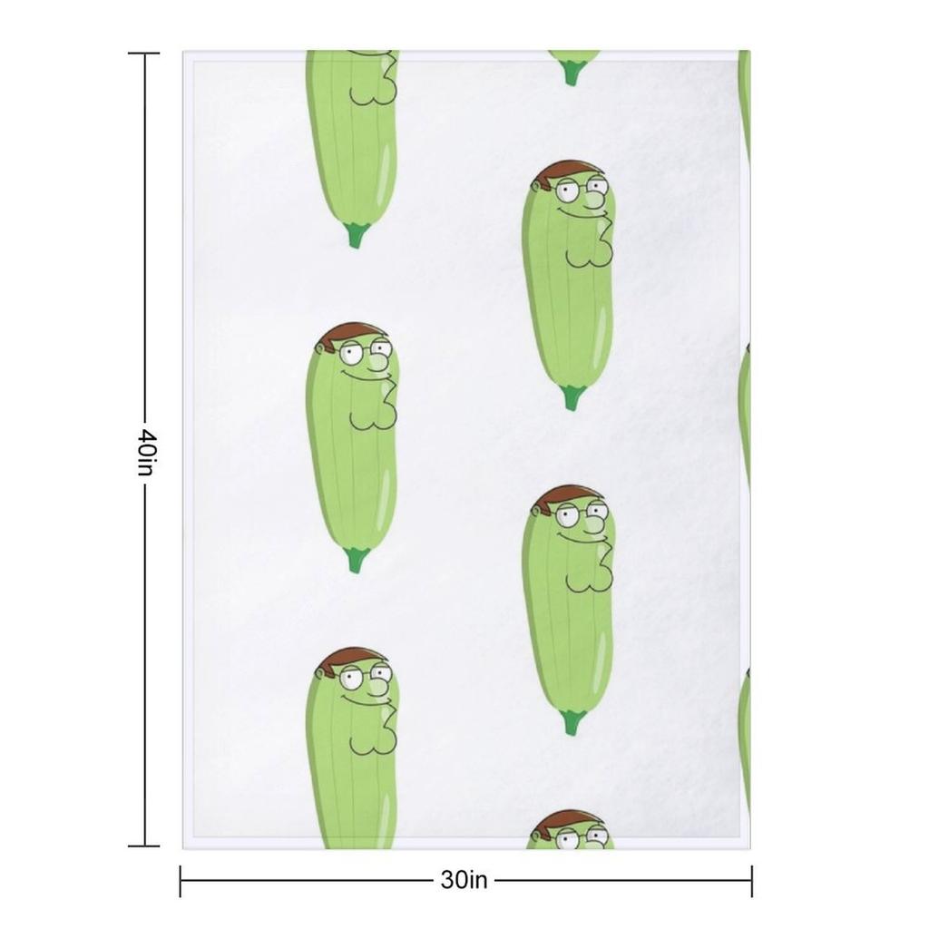 Peter Zucchini Throw Blanket Moving Bed Hairy Flannel Fabric Blankets