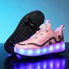 Foreign trade runaway shoes, girls luminous shoes USB charging led light shoes adult pulley shoes spot