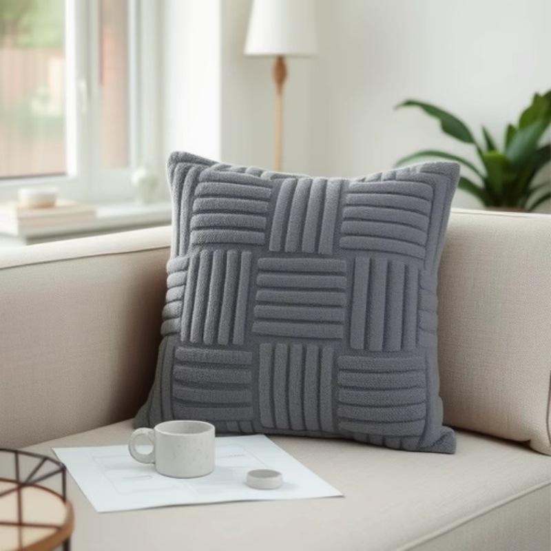 

Бархатная наволочка Снежинка Плюшевая наволочка Однотонная Декоративная наволочка для диванной подушки Скандинавский стиль Домашняя Спальня Акцентная наволочка 45 x 45cm серый