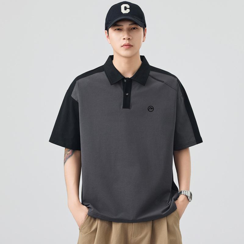 Men's Summer New Loose Short-sleeved POLO Shirt Men's Lapel Thin Short T-top