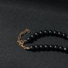 Festive Gifts Matte Onyx Lava Rock Beaded Bracelet With Copper Spacers Minimalist Fashion Jewelry For Men Women Daily Wear Simple Versatile Accessory
