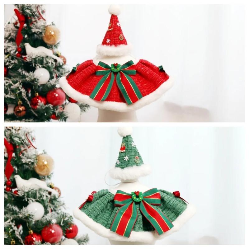 Dog Hats Pet Christmas Hat Classic Mini Style Christmas Hat Pet Accessories for Small Dogs Cats Festival Winter Decoration Gift
