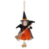 Halloween Decorations Witch Hanging Ornament with Broom and Bell for Indoor Outdoor Scene Arrangement Halloween Decorations Party Decor