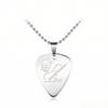 Ammoon Guitar Pick Necklace Stainless Steel with 50cm/20in Ball Chain Silver Color