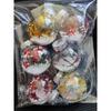 6pcs Christmas DIY Snowflake Baubles, Mixed Styles Plastic Assemblable Ornaments for Xmas Tree Party Photo Decor