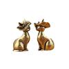 1/2Pcs Creative Brass Animal Desk Ornaments Brass Princess Cat Statue Desktop Home Decor Collection Cute Statue Ornaments