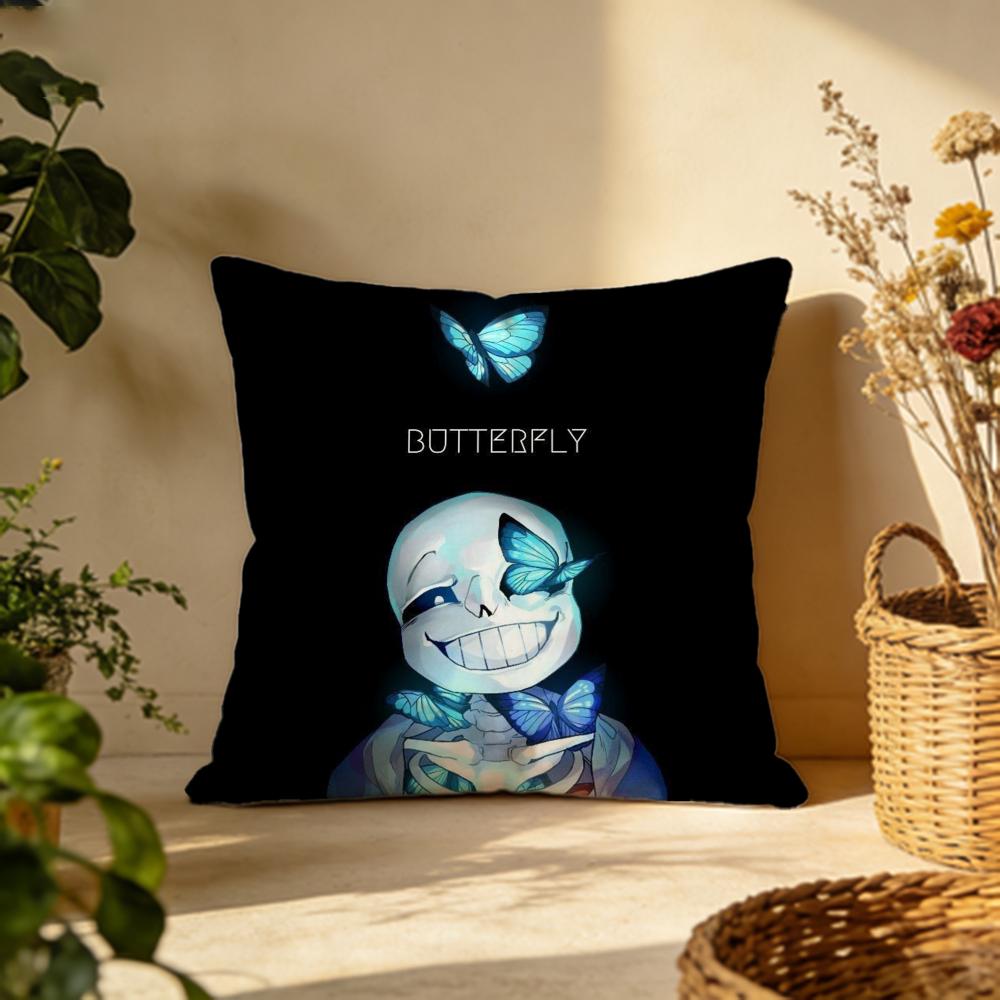 Stylish UUndertaleer Cushion Cover Versatile DoubleSided Pillow Case Fit for Sofa Bed Car Daily Decor