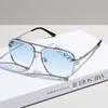 Gafas de Sol de Doble Rayo Retro para Conducir, Tendencia al Aire Libre, Graduadas, para Viajes, Unisex, Metal de Alta Calidad, Cuadradas